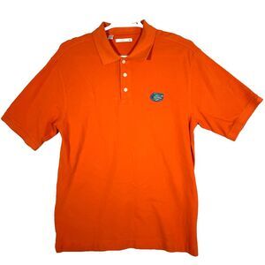 Cutter & Buck Men's Polo Shirt‎ Large Orange Florida Gators Short Sleeve M900